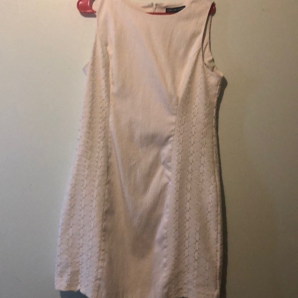 Simple white dress.